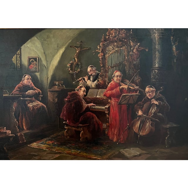 P. Dietrich, Concert Des Moines, 1920s, Oil on Canvas, Framed For Sale - Image 12 of 12