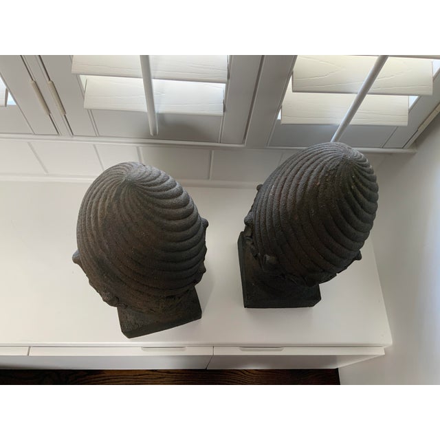 Hollywood Regency Large 1980s Granite Color Finial / Statuary - A Pair For Sale - Image 3 of 3