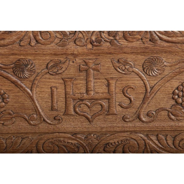 Antique Baroque Chest in Oak, 1784 For Sale - Image 6 of 18