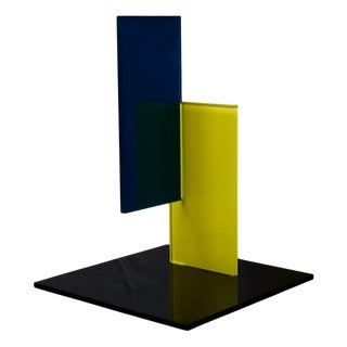 Multicolored Colored Glass Sculpture, 1980s For Sale