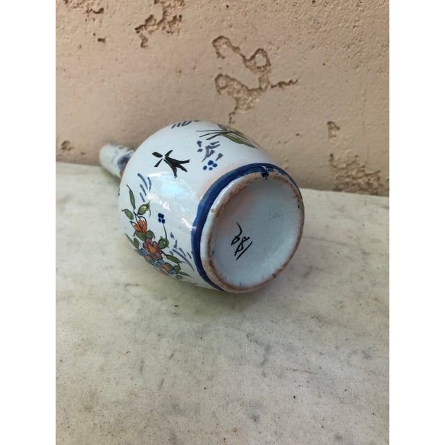 Ceramic C.1900 French Faience Vase Hb Quimper For Sale - Image 7 of 8
