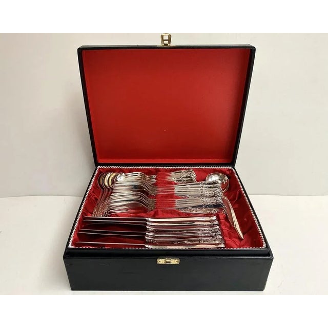 Vintage Cutlery Stainless Steel Set Solingen in Original Case, Germany, 1950s, Set of 60 For Sale - Image 9 of 9