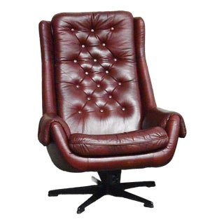 Swivel Chairs with Ottomans from T. J. Laitinen, Finland, 1970s, Set of 4 For Sale