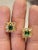 Modern Set in 18k Gold, Natural Zambian Emerald & Yellow Rose Cut Diamonds Stud Earrings, Pair For Sale - Image 3 of 7