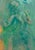 Dynamic teal figurative abstract by San Jose, California area artist Daniel David Fuentes (American, 1978-2016). From a...