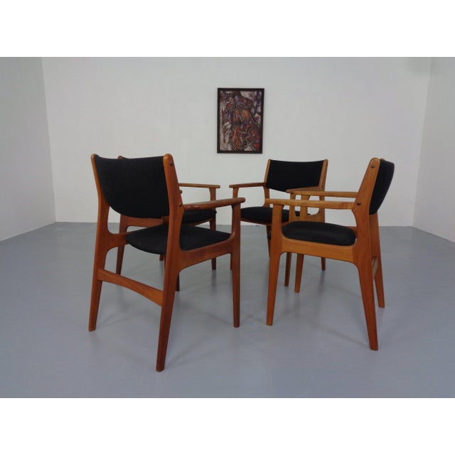 Mid-Century Danish Armchairs in Teak from Erik Buch, 1960s, Set of 4 For Sale - Image 6 of 14