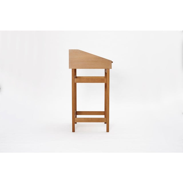 Mid-Century Modern Oak Secretary Desk, Denmark, 1960s For Sale - Image 3 of 17