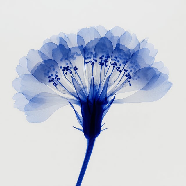 Contemporary Abstract Blue Botanical Limited Edition Fine Art Print No. 3 | Organic Modern For Sale - Image 3 of 3