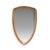 This mid-century wall mounted vertical mirror was made in Denmark during the 1960s. Produced in teak, the frame a has a...
