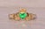 The Bantry: Irish Made Designer Signed Lab Emerald and Cubic Zirconia Claddagh Ring For Sale - Image 9 of 11