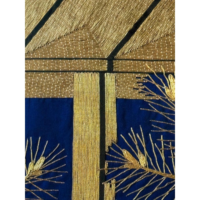 Framed Large Japanese Embroidery Silk Fukusa of Superb Quality Meiji Period For Sale - Image 10 of 18