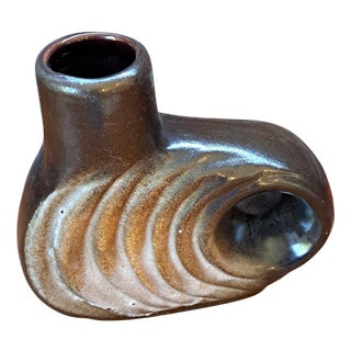 Glazed Terracotta Vase by Walter Becht, 1970s For Sale