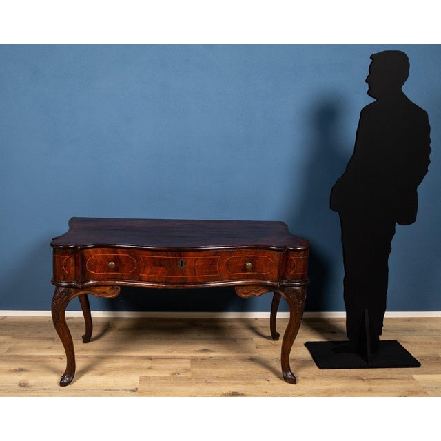 Emilian-Ferrarese Console Table in Walnut Burl, Italy, 18th Century For Sale - Image 4 of 8