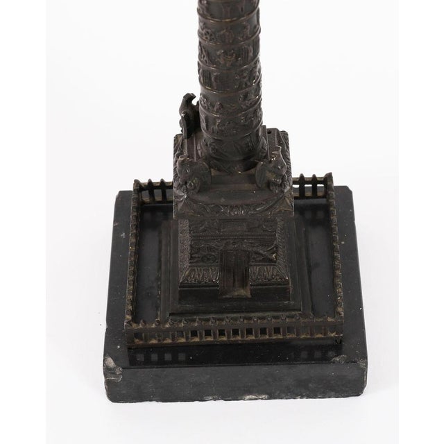 Antique French Grand Tour Bronze Model of Vendome Column, 1800s For Sale - Image 11 of 14