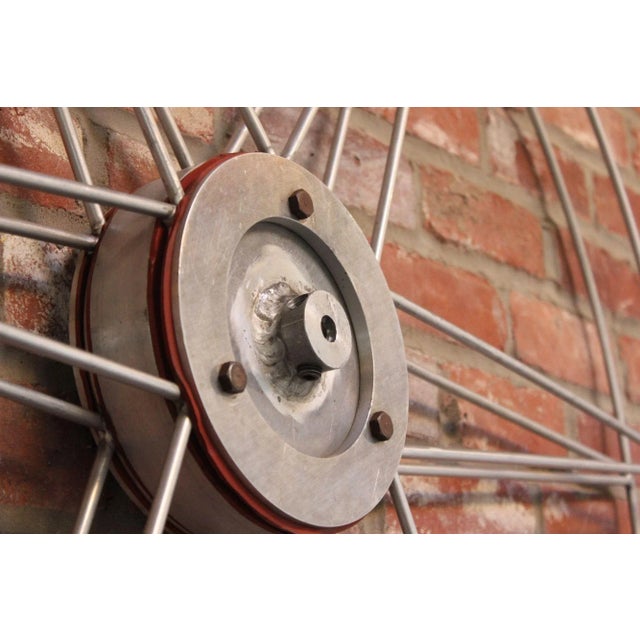 Large Vintage Hollywood Decor Aluminum "Star Spindle" Film Reel For Sale - Image 9 of 12