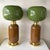 2020s Contemporary Pair of Brass and Green Murano Glass Bulb Shade Lamps, Italy For Sale - Image 5 of 12