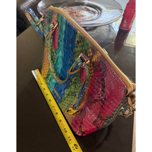2000 - 2009 Brahmin Duxbury Azalea Rainbow Shoulder Satchel Bag Rare For Sale - Image 5 of 12