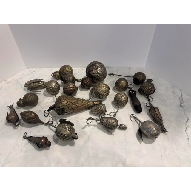 Antique Silver Plate Penca De Balangandana-Twenty-Three Pieces For Sale - Image 4 of 5