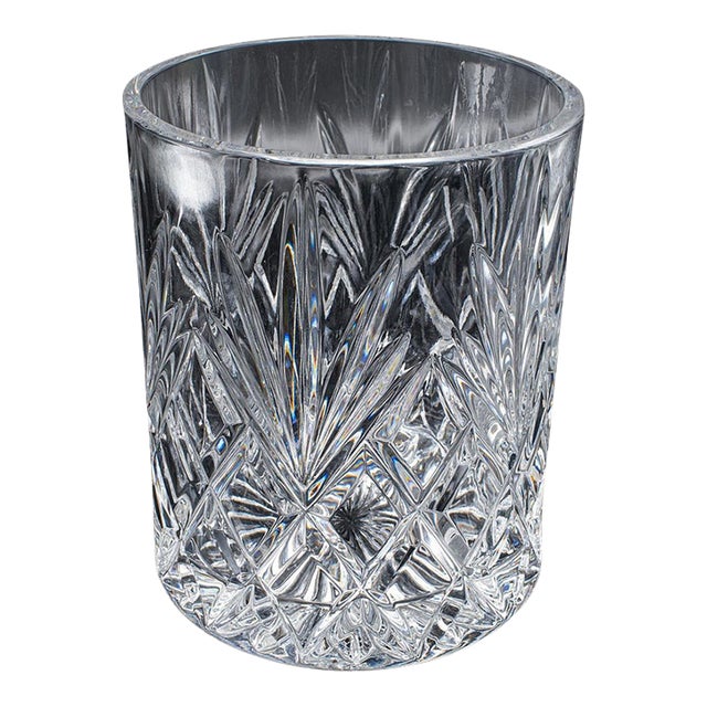 Vintage 75cl Champagne Bottle Cooler, English, Cut Crystal, Ice Bucket For Sale