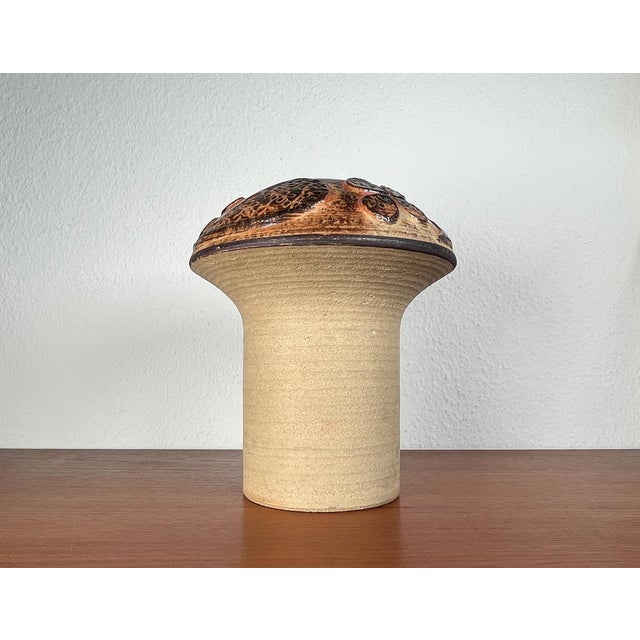 Mid-Century Modern Mid-Century Modern Danish Studio Pottery Mushroom Vase in Stoneware by Haico Nitzsche for Søholm, 1960s For Sale - Image 3 of 18