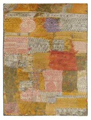 Florentin Villa Quarter Art Rug in the Style of Paul Klee, 1926