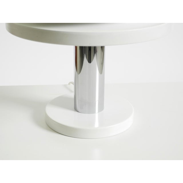 Space Age White Metal Table Lamp by Kaiser Leuchten, 1960s For Sale - Image 12 of 18