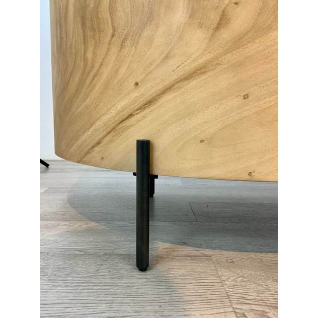 Organic Modern Curved Light Wood Sideboard Chairish