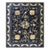 Antique Traditional Elements Chinese Peking Floral Medallion Blue 1880s Rug For Sale