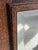 Wood Antique Mirror in Brown Oak with Beveled Glass and Keyhole Escutcheon, 1980s For Sale - Image 7 of 16