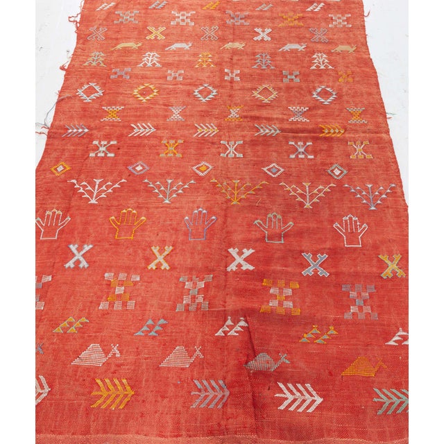 Mid 20th Century Doris Leslie Blau Vintage Moroccan Kilim Rug For Sale - Image 5 of 8