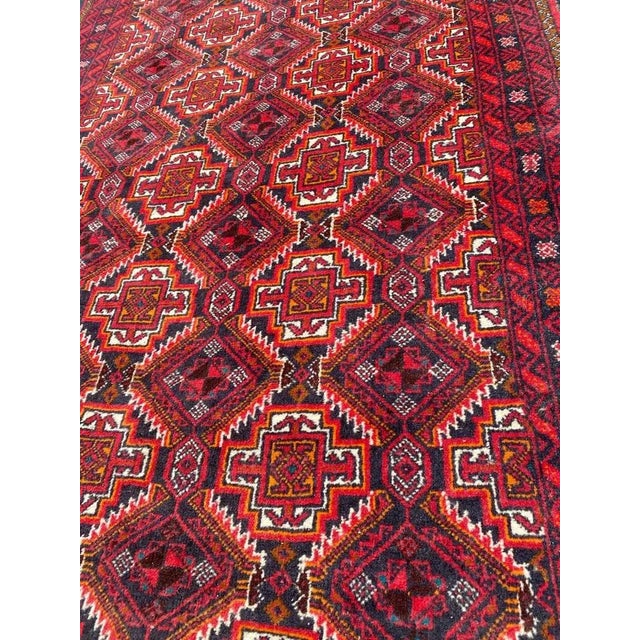 Textile Vintage Turkmen Baluch Back Rug, 1980s For Sale - Image 7 of 11