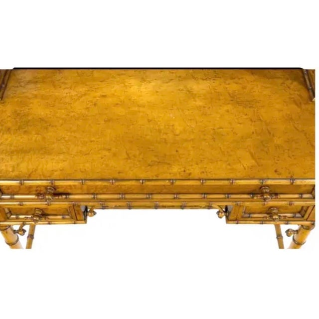 R. J. Horner Victorian Faux Bamboo and Bird's Eye Maple Vanity For Sale In Tampa - Image 6 of 14