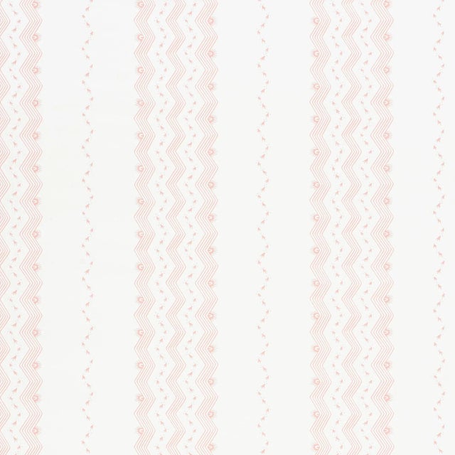 Schumacher Schumacher Nauset Stripe Wallpaper in Blush For Sale - Image 4 of 4