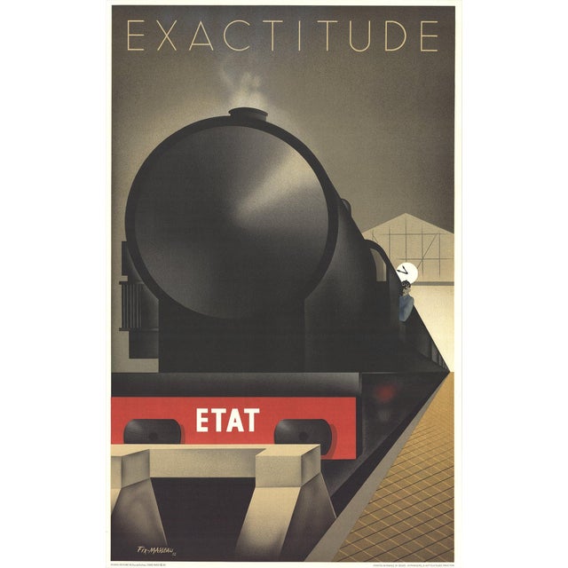 Artist: Pierre Fix-Masseau Title: Exactitude Year: 1982 Signed: No Medium: Lithograph Paper Size: 40 x 25 inches ( 102 x...