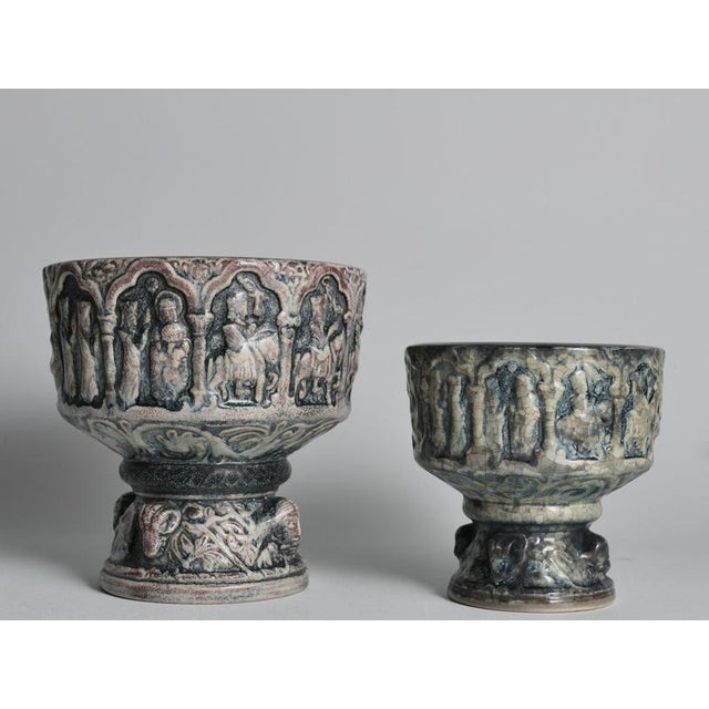 Ceramic Mid-Century Relief Ceramic Bowls from Michael Andersen & Son, 1960s, Set of 2 For Sale - Image 7 of 15