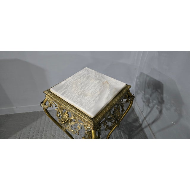 Metal Brass Jardinere Stand, 1880s For Sale - Image 7 of 8