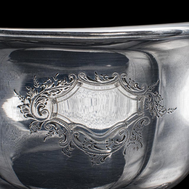 Antique Sugar Dish & Creamer Duo, English Silver Plate, Coffee Service Set, 1920 For Sale - Image 10 of 12