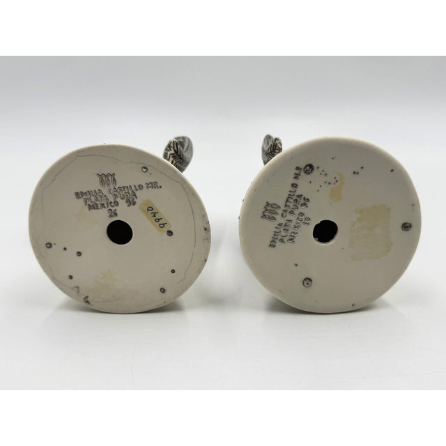 Emilia Castillo Angelical Silver & Porcelain Candleholders, Mexico, 1996 For Sale - Image 10 of 18