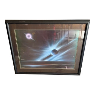 Adam S Lithograph Large Modern Art Signed Listed Artist 1989 279/950 For Sale