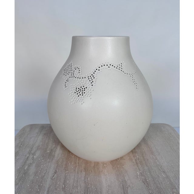 Ikea Large Perforated Limited Edition Ceramic Vase by Hella Jongerius for Ikea, Sweden, 2005 For Sale - Image 4 of 17