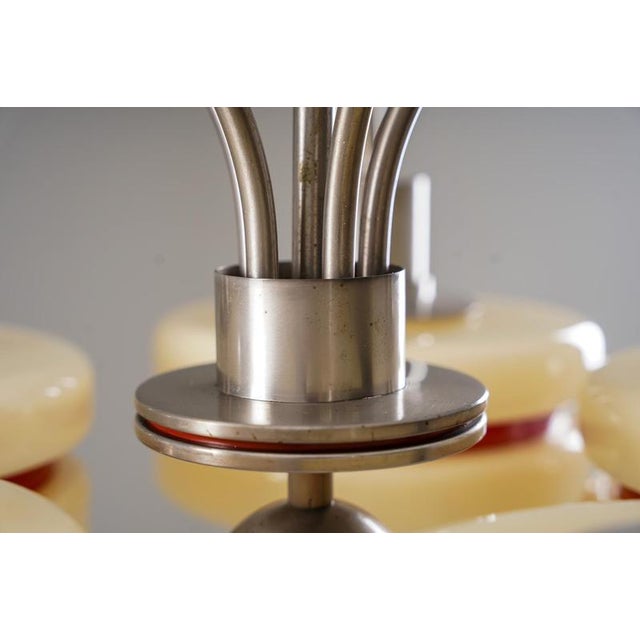 Chandelier attributed to Harald Notini for Böhlmarks, Sweden, 1930s For Sale - Image 9 of 18