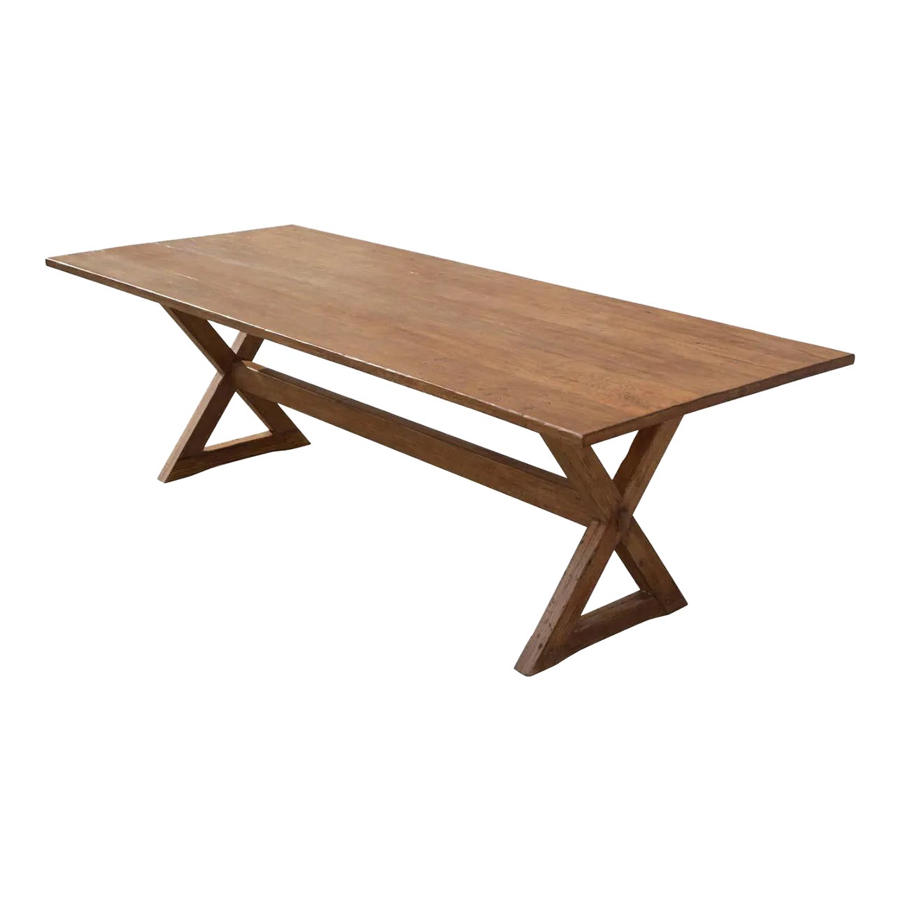 XTrestle Table in Reclaimed Heart Pine by Petersen Antiques Chairish