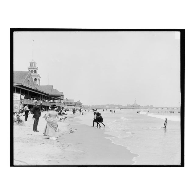 Vintage Beach Photograph in Narragansett Rhode Island - 24" X 30" For Sale