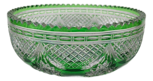 Green Crystal Salad Bowl, 1920s