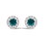Embrace timeless elegance with these exquisite .925 sterling silver stud earrings, each adorned with a mesmerizing blue...