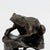 1920s Japanese Bronze Okimono Frog on Lotus Leaf Sculpture, Circa 1920 For Sale - Image 5 of 7