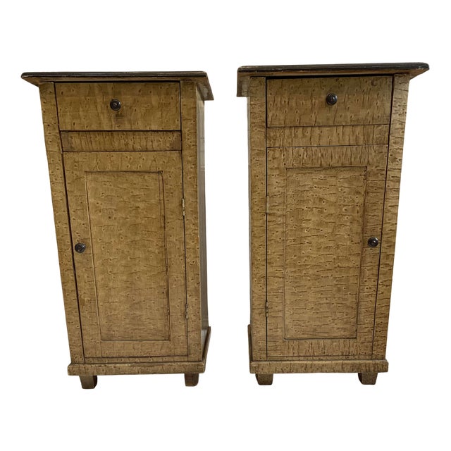 Swedish Bedside Cabinets in Painted Wood, 1900s, Set of 2 For Sale