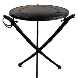 Vintage Metal "Sword Table" Attributed to Theodore Alexander – A Collector's Accent For Sale