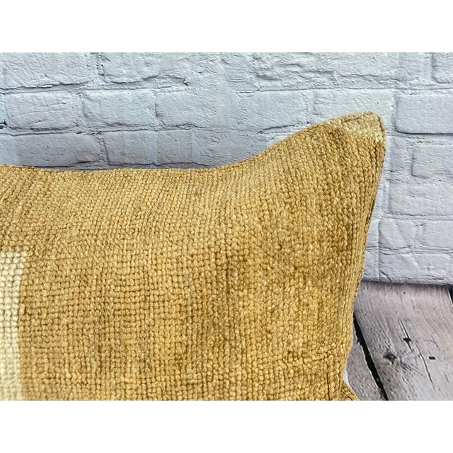 Turkish 16 x 24 Rug Pillow Ottoman Enigma Turkish Pillow Cushion Cover For Sale - Image 3 of 4