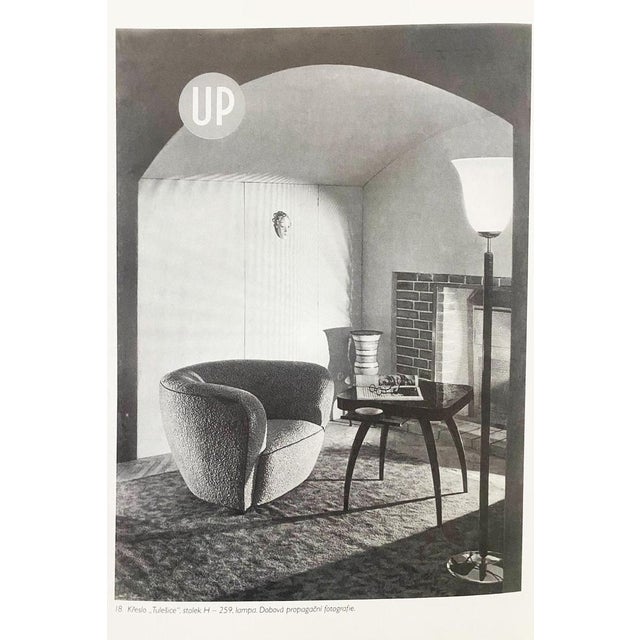 Art Deco Spider Table in Oak by J. Halabala for Up Závody, 1940s For Sale - Image 14 of 15